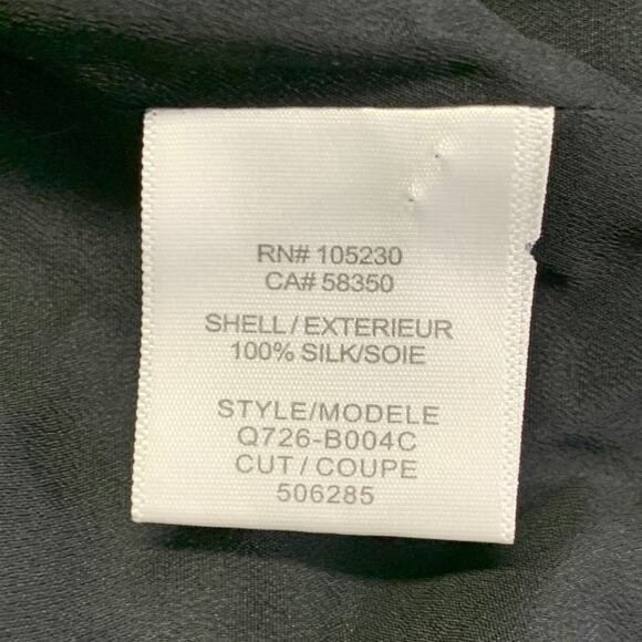 EQUIPMENT Size L Black White Silk Plaid Zip Up Bomber Jacket - Picture 7 of 8